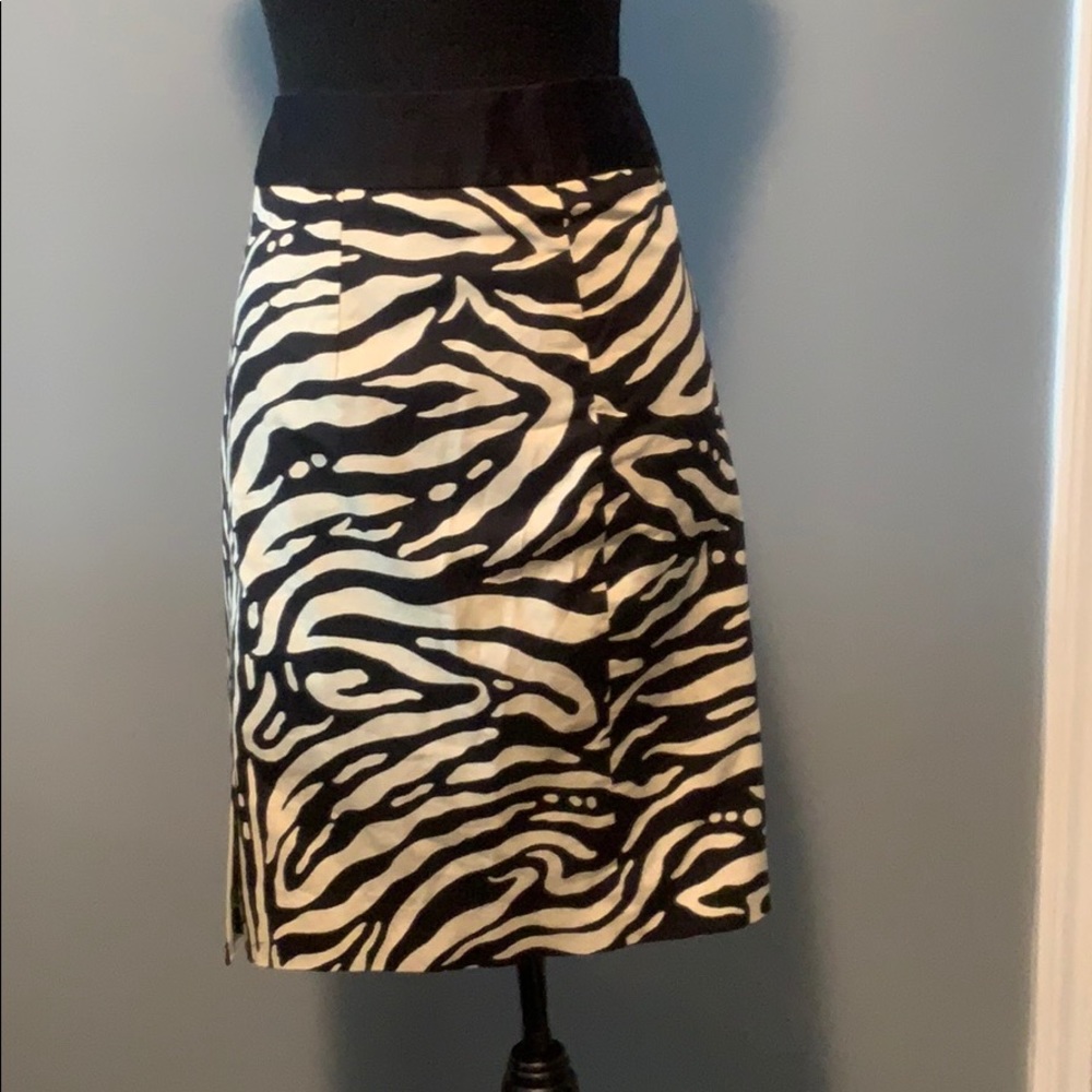 Zebra Print Pencil Skirt